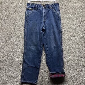 C.E. Schmidt Workwear Mens Flannel Lined Denim Carpenter Jeans 30x32 Gorpcore